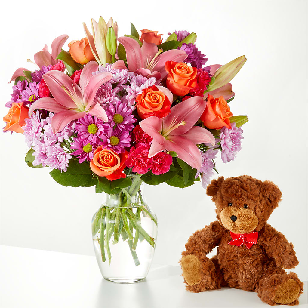 One and Only Bouquet and Bear Bundle – My Enchanted Florist, Sandy Spring MD