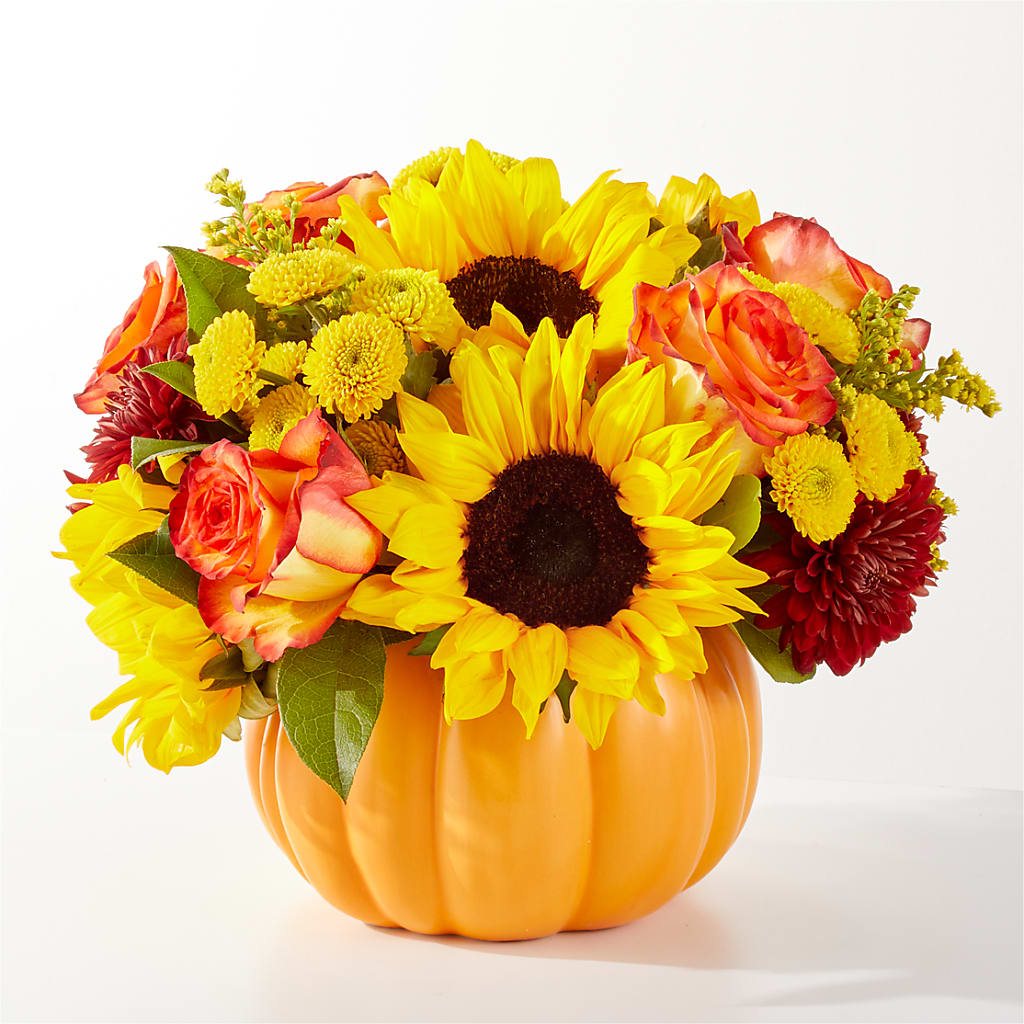 Golden Gourd Pumpkin Bouquet – My Enchanted Florist, Sandy Spring MD