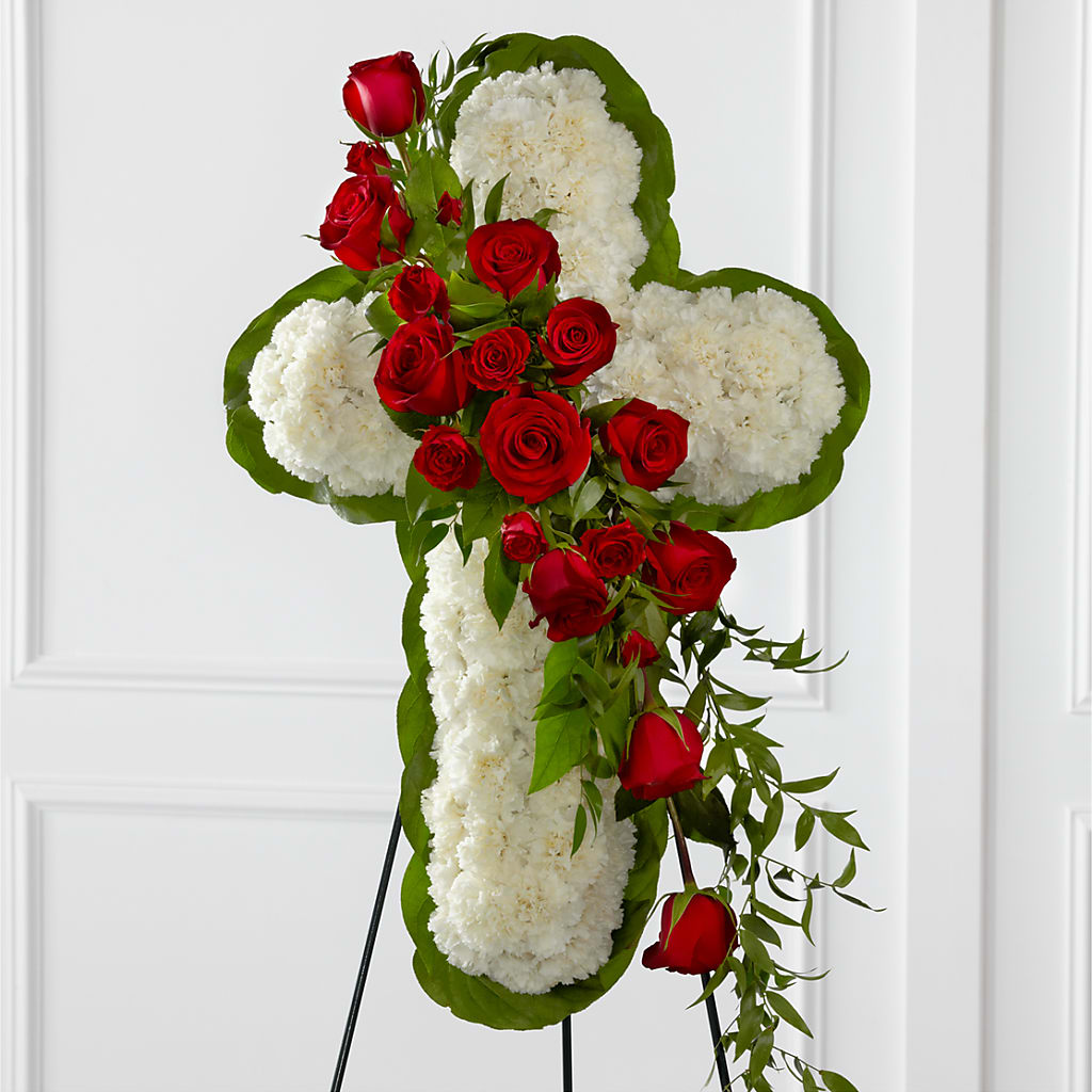 Floral Cross Easel – My Enchanted Florist, Sandy Spring MD