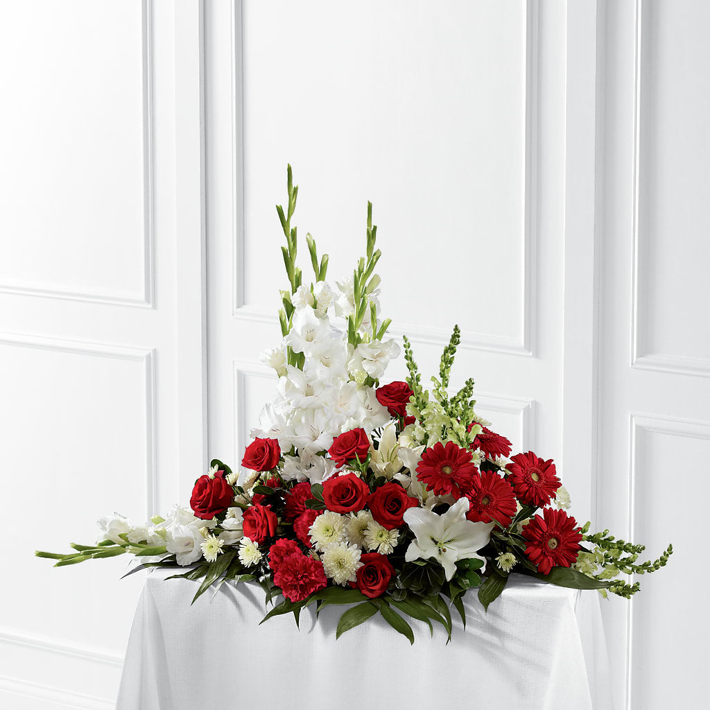Crimson & White Arrangement – My Enchanted Florist, Sandy Spring MD