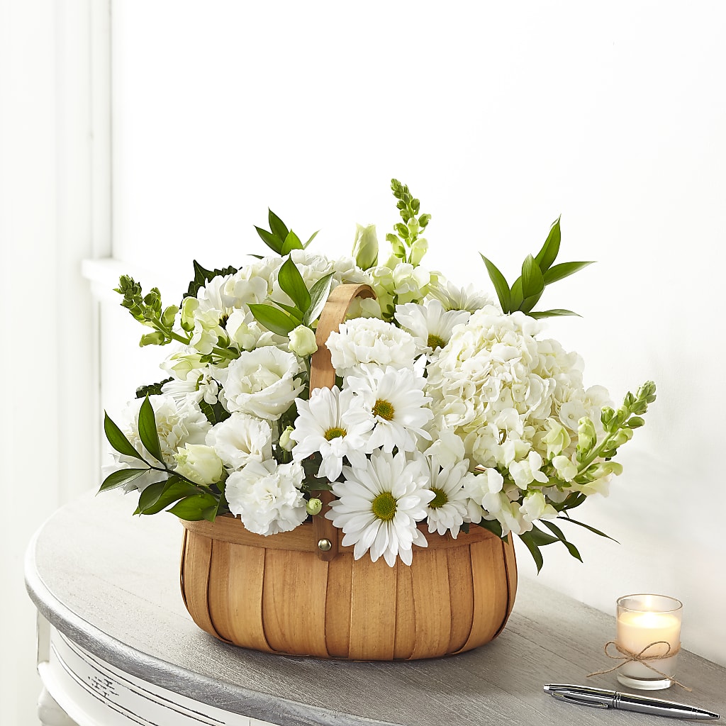 Pure Ivory Basket – My Enchanted Florist, Sandy Spring MD