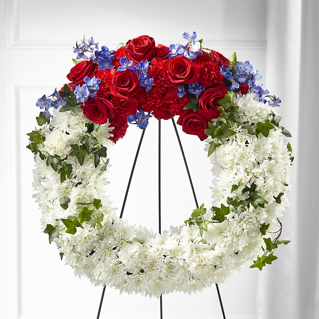 Patriotic Passion Wreath – My Enchanted Florist, Sandy Spring MD