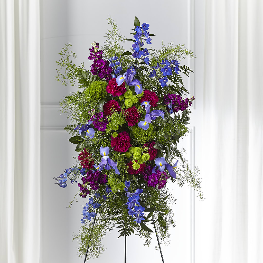 Heavenly Skies Standing Spray – My Enchanted Florist, Sandy Spring MD