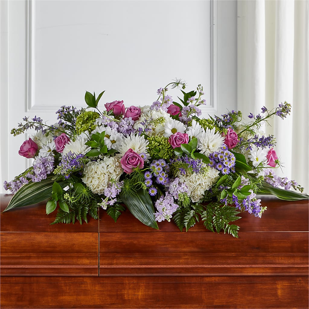 Meadows of Serenity Casket Spray – My Enchanted Florist, Sandy Spring MD