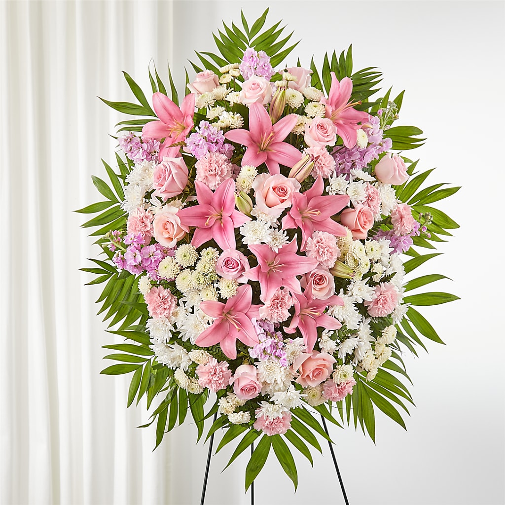 Offering Solace Standing Spray – My Enchanted Florist, Sandy Spring MD