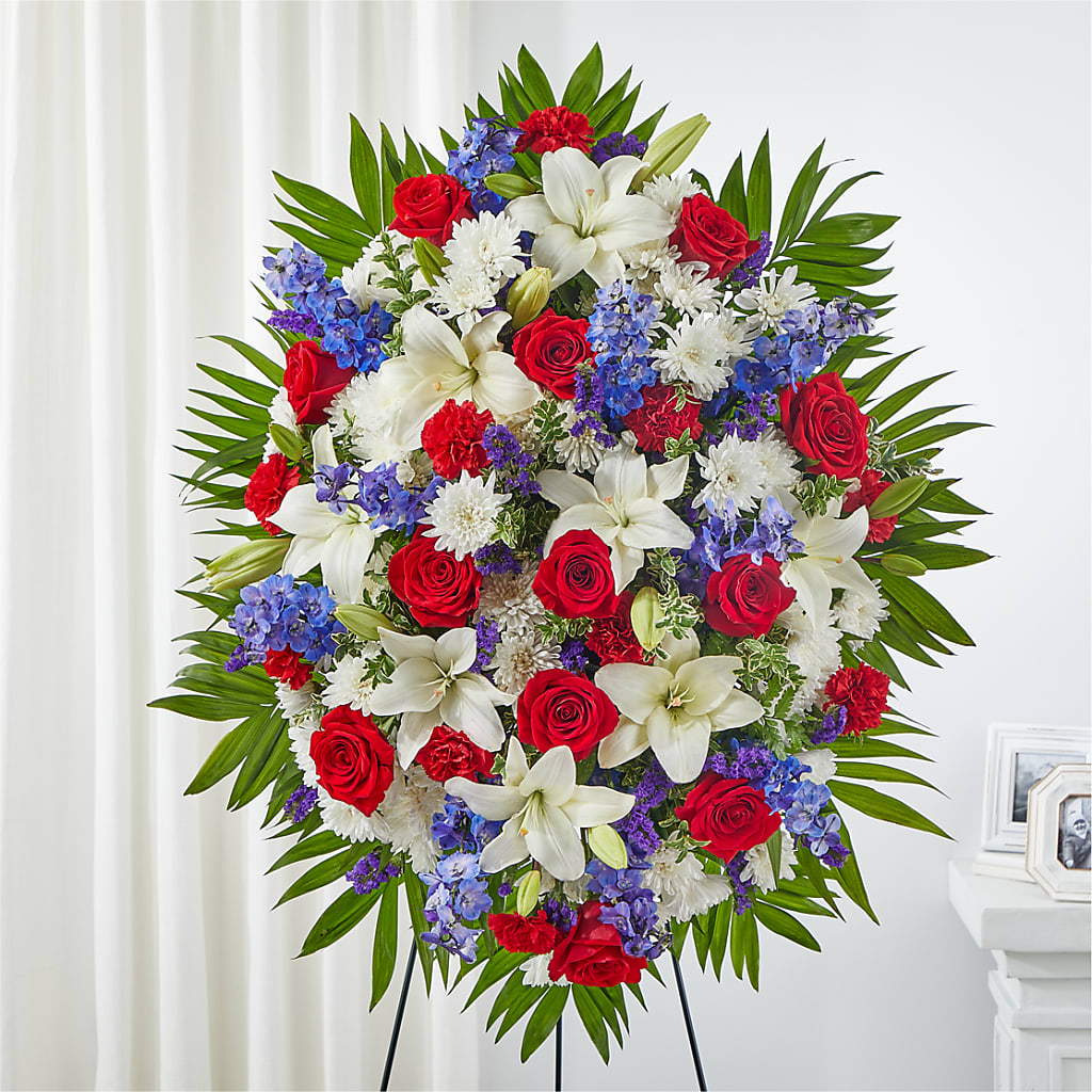 Cherished Service Standing Spray – My Enchanted Florist, Sandy Spring MD