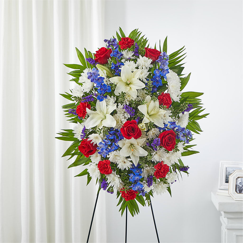 Cherished Service Standing Spray – My Enchanted Florist, Sandy Spring MD