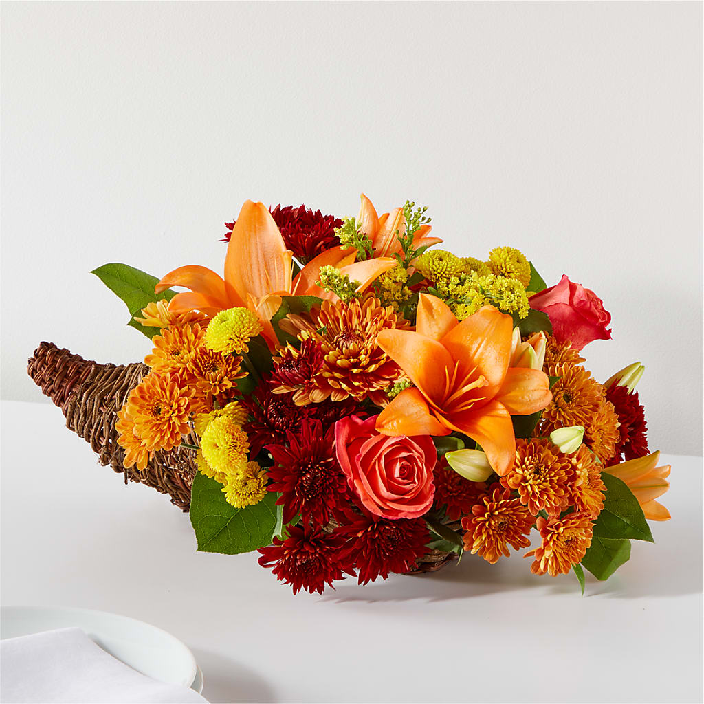 Bouquet of Blessings Cornucopia – My Enchanted Florist, Sandy Spring MD