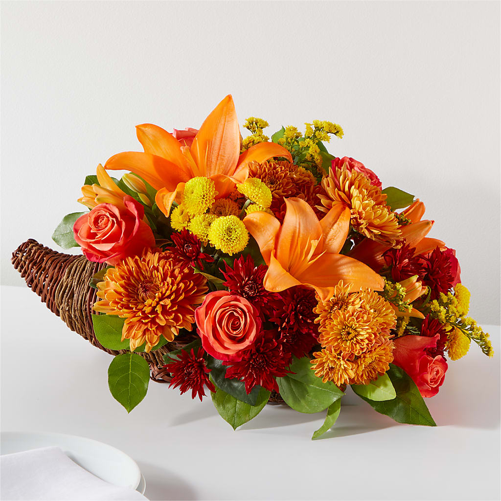 Bouquet of Blessings Cornucopia – My Enchanted Florist, Sandy Spring MD
