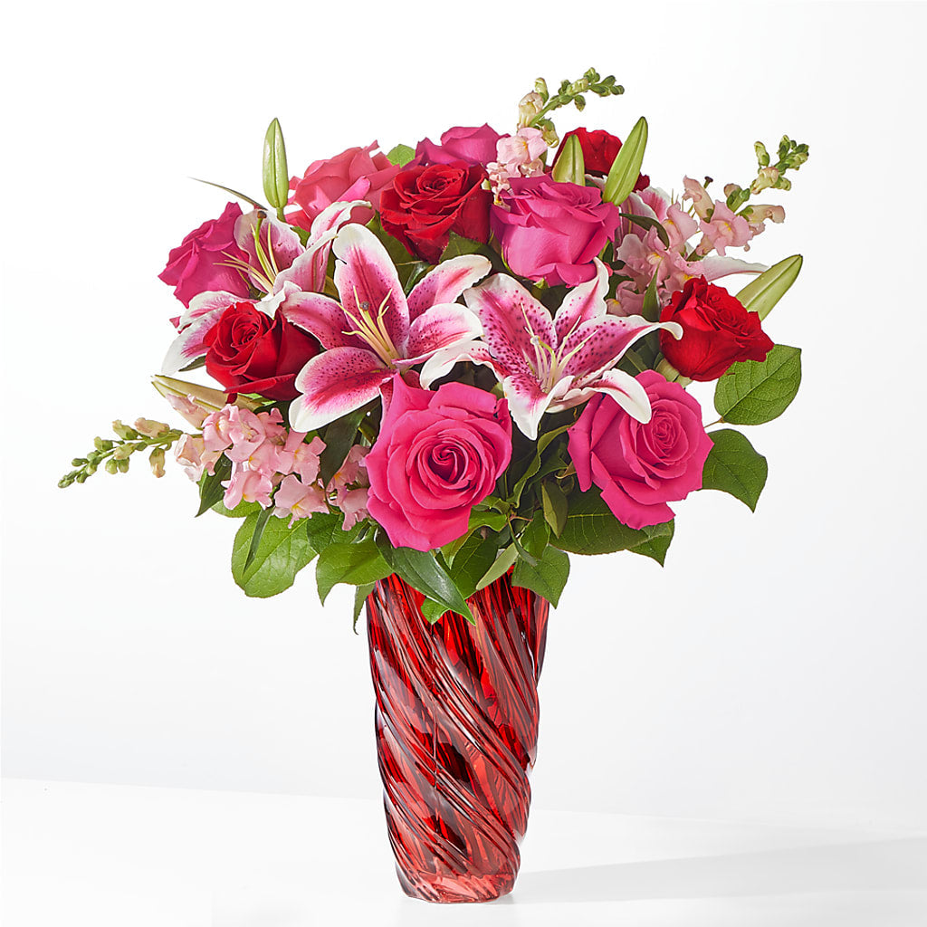 Always You Bouquet with Luxe Swirl Vase – My Enchanted Florist, Sandy Spring MD