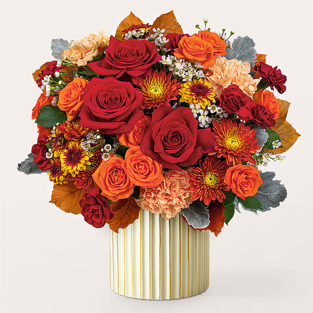 Merlot Bouquet with Ivory Vase – My Enchanted Florist, Sandy Spring MD