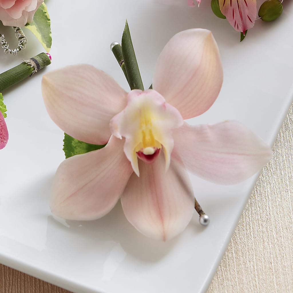 Pink Cymbidium Boutonniere – My Enchanted Florist, Sandy Spring MD