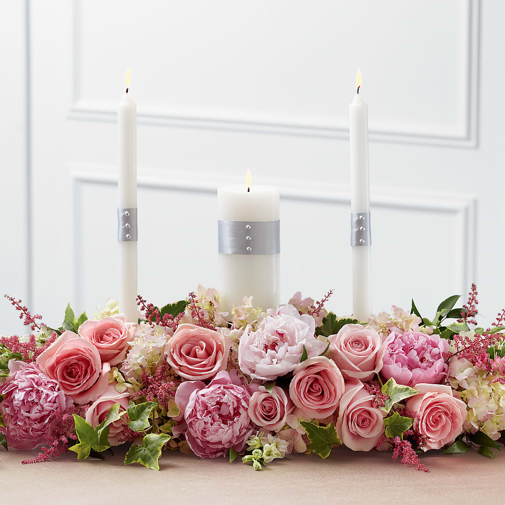 Worldwide Romance Unity Candle Arrangement – My Enchanted Florist, Sandy Spring MD