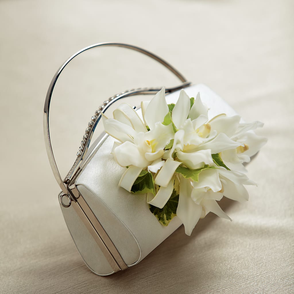 White Purse Decor – My Enchanted Florist, Sandy Spring MD