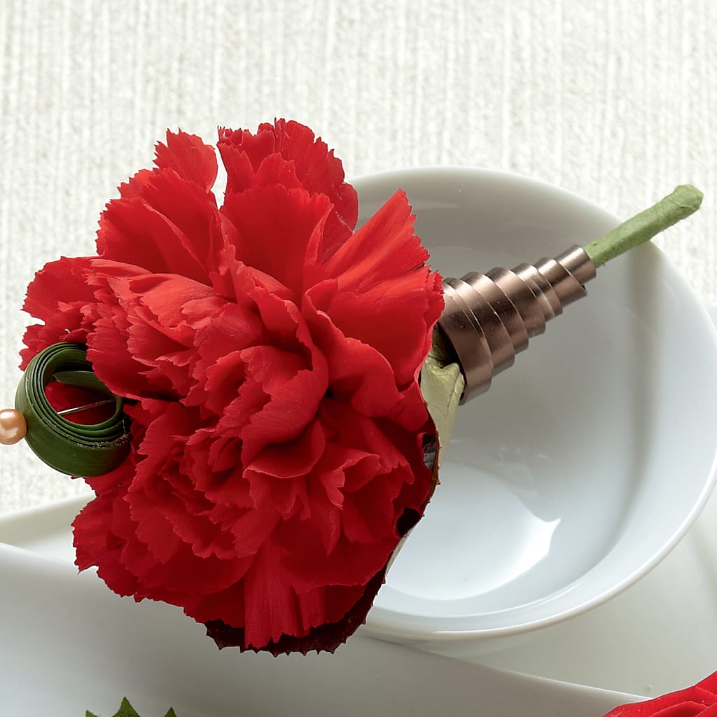 Red Carnation Boutonniere – My Enchanted Florist, Sandy Spring MD