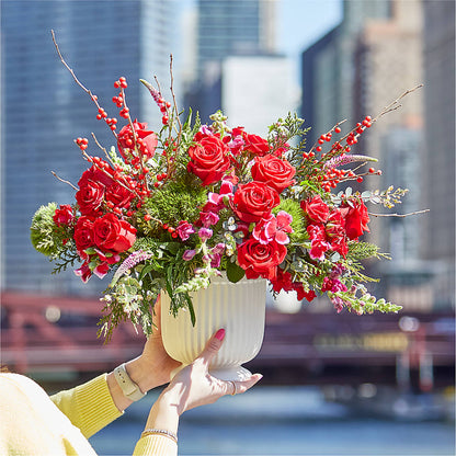 Big Red Bow Bouquet –  My Enchanted Florist, Sandy Spring MD