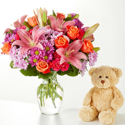 One and Only Bouquet and Bear Bundle –  My Enchanted Florist, Sandy Spring MD