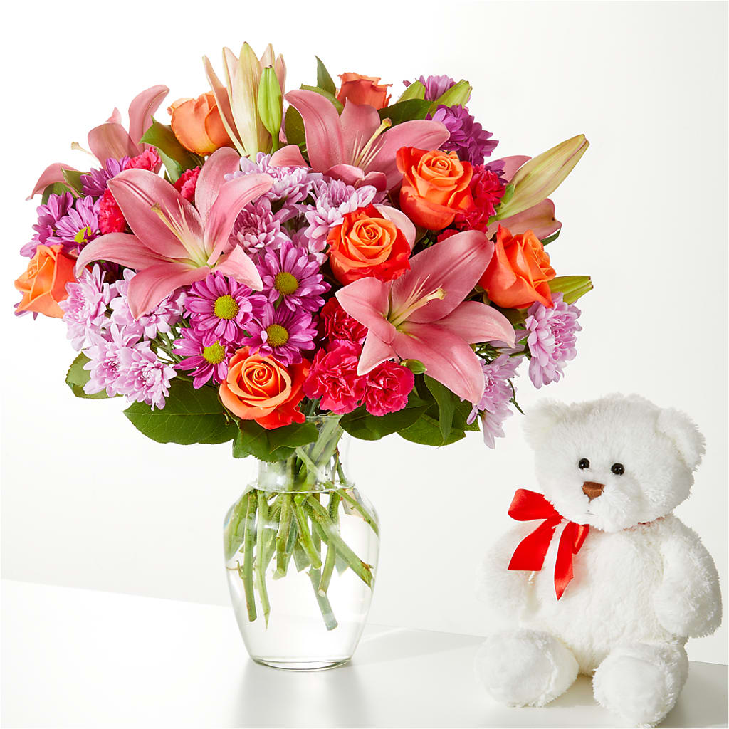 One and Only Bouquet and Bear Bundle –  My Enchanted Florist, Sandy Spring MD