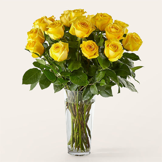Long Stem Yellow Rose Bouquet –  My Enchanted Florist, Sandy Spring MD