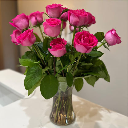 Long Stem Pink Rose Bouquet –  My Enchanted Florist, Sandy Spring MD