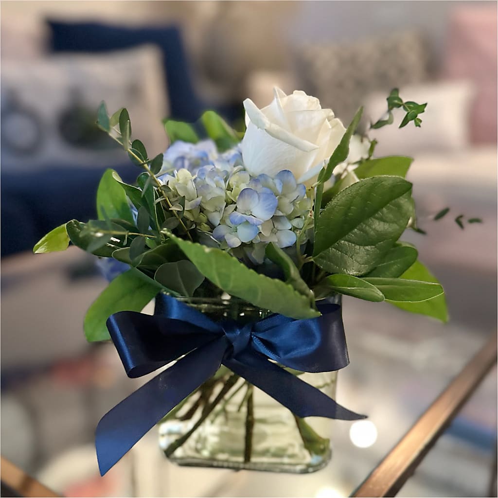 Sky Blue Delight Bouquet –  My Enchanted Florist, Sandy Spring MD