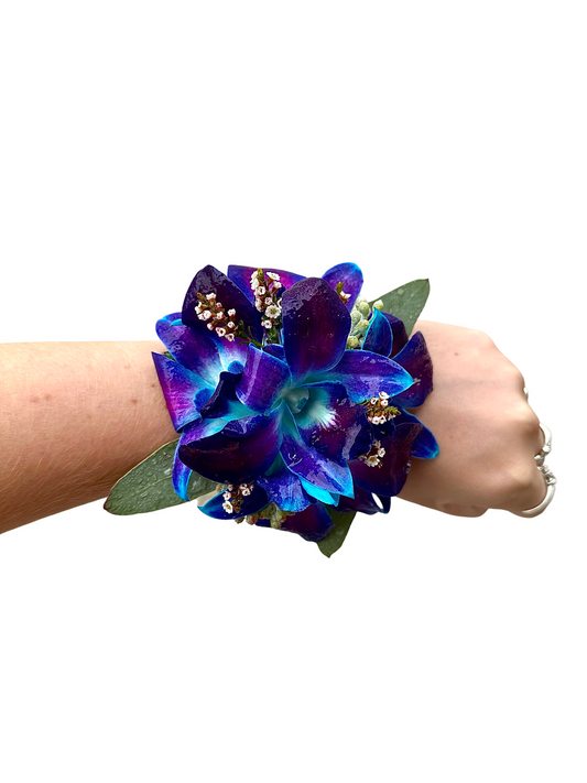 Turquoise/Blue Orchid Corsage