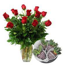 Dozen Roses with Strawberries (PICK UP ONLY)