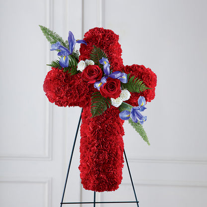 Faithful Hero Floral Cross –  My Enchanted Florist, Sandy Spring MD