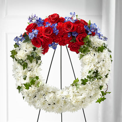 Patriotic Passion Wreath –  My Enchanted Florist, Sandy Spring MD