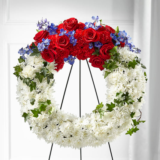 Patriotic Passion Wreath –  My Enchanted Florist, Sandy Spring MD