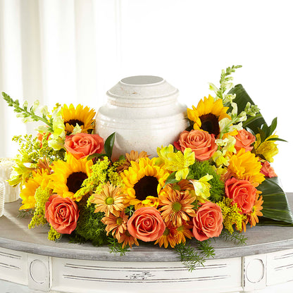 Faithful Sunflower Cremation Adornment –  My Enchanted Florist, Sandy Spring MD