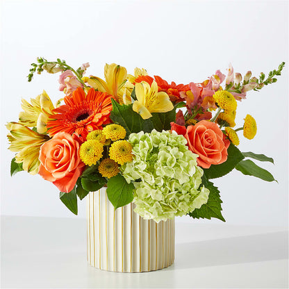 Autumn Sunshine Bouquet with Ivory Vase –  My Enchanted Florist, Sandy Spring MD