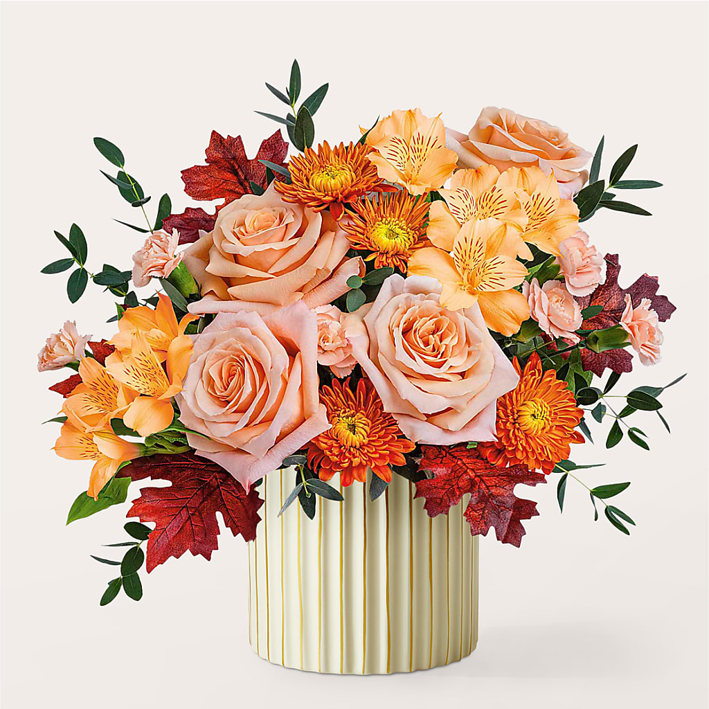 Spiced Latte Bouquet with Ivory Vase –  My Enchanted Florist, Sandy Spring MD