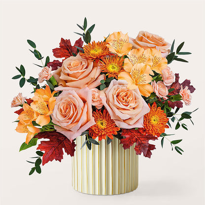 Spiced Latte Bouquet with Ivory Vase –  My Enchanted Florist, Sandy Spring MD