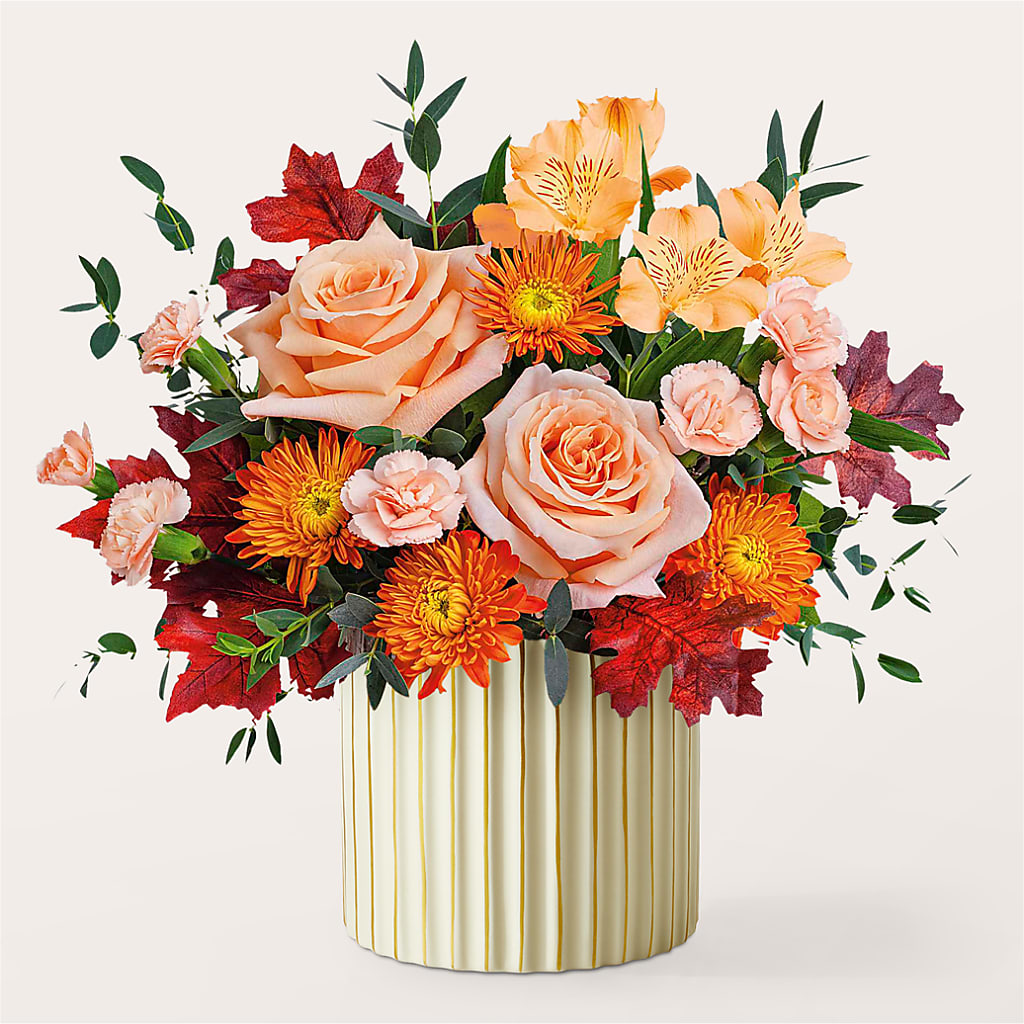 Spiced Latte Bouquet with Ivory Vase –  My Enchanted Florist, Sandy Spring MD