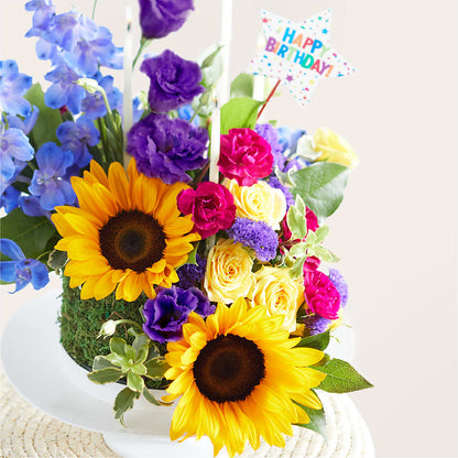 Star of the Day Floral Cake –  My Enchanted Florist, Sandy Spring MD