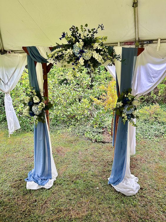 White and Blue Arch Pieces