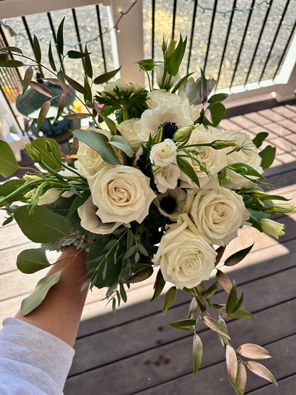 White and Green Bouquet –  My Enchanted Florist, Sandy Spring MD