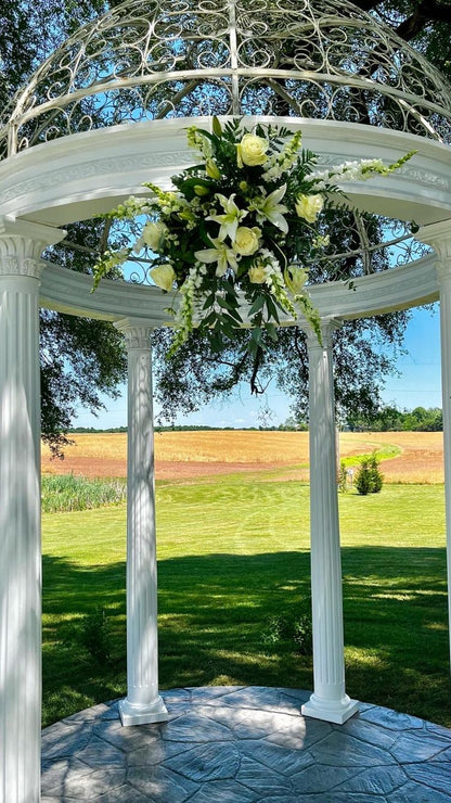 White Cascading Arch Piece –  My Enchanted Florist, Sandy Spring MD